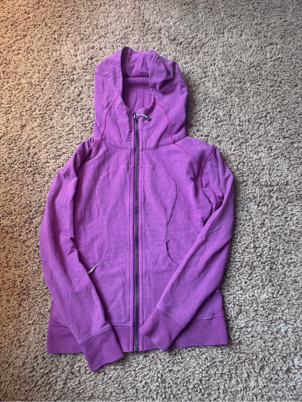 lululemon athletica heathered fuschia on the daily hoodie Sweatshirt